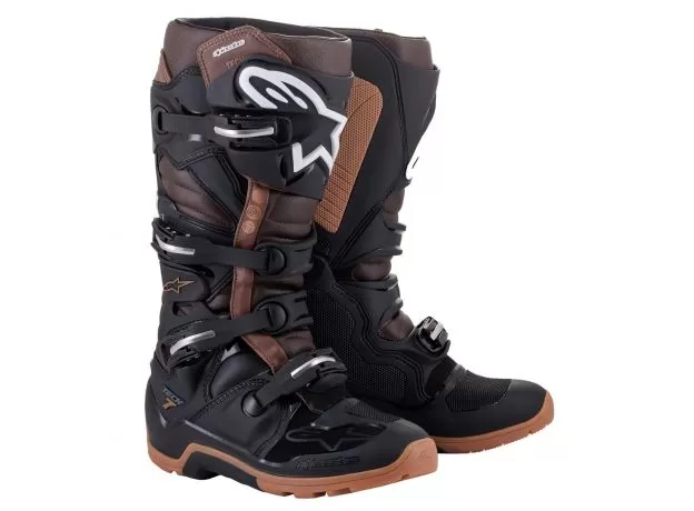 ALPINESTARS Мотоботы TECH 7 ENDURO, Размер: 12, Цвет: Black/Dark Brown