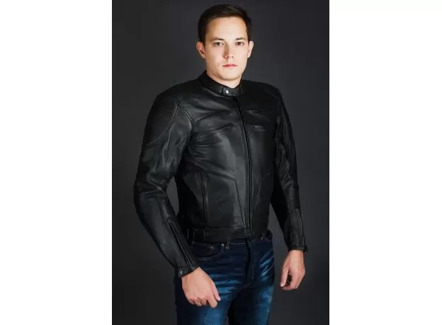 OSA Мотокуртка кожаная ZERO, Размер: 58, Цвет: Black