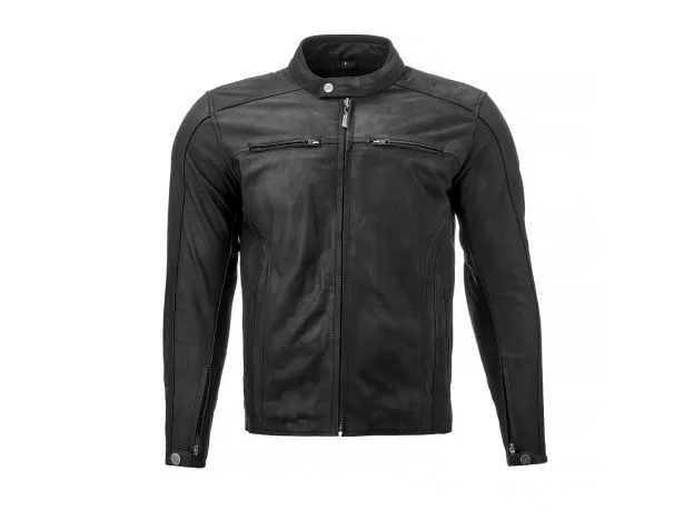 MOTEQ Мотокуртка кожаная Arsenal, Размер: L, Цвет: черный