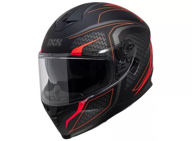 IXS Шлем 1100, Размер: S, Цвет: 2.4 MATT BLACK-RED