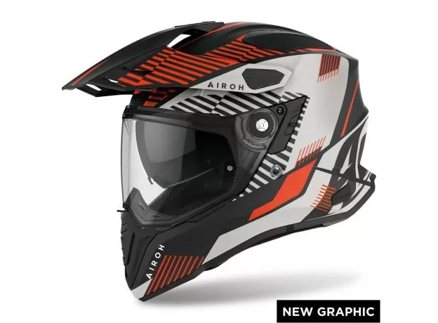 AIROH Шлем COMMANDER, Размер: L, Цвет: BOOST ORANGE MATT