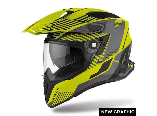 AIROH Шлем COMMANDER, Размер: XL, Цвет: BOOST YELLOW MATT