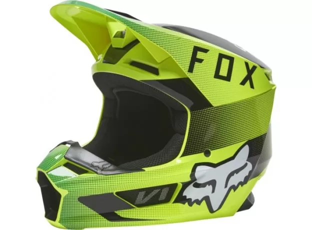 FOX Шлем V1, Размер: XL, Цвет: RIDL Flow Yellow 2022