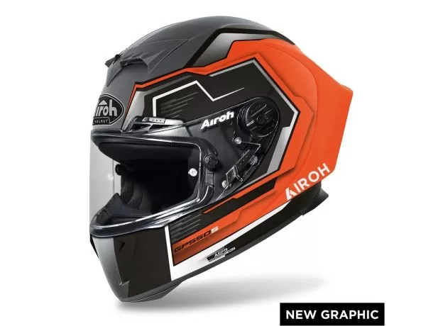AIROH Шлем GP550 S, Размер: L, Цвет: RUSH ORANGE FLUO MATT
