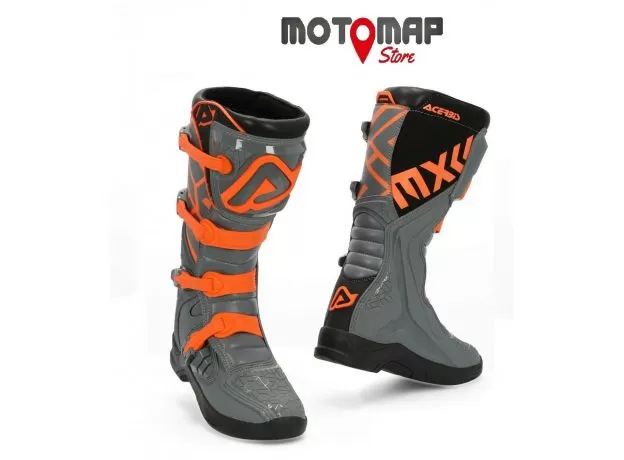 ACERBIS Мотоботы X-TEAM, Размер: 45, Цвет: Grey/Orange