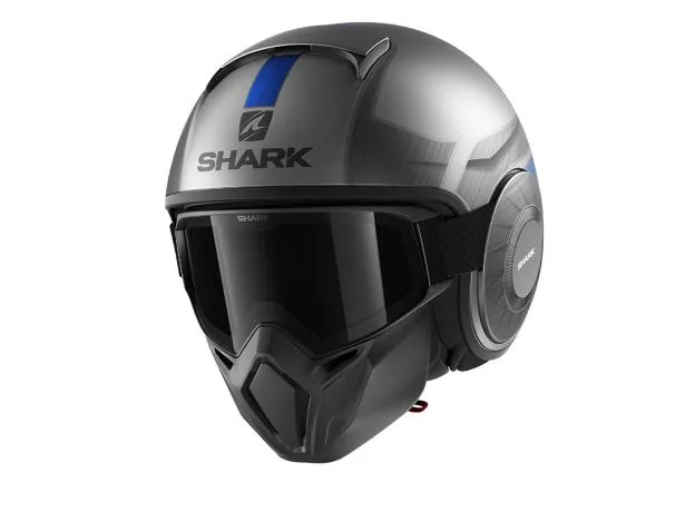 SHARK Шлем STREET-DRAK, Размер: S, Цвет: TRIBUET_RM_MAT / ANTHRACITE CHROM BLUE