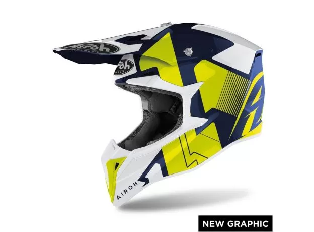 AIROH Шлем WRAAP, Размер: L, Цвет: RAZE BLUE GLOSS