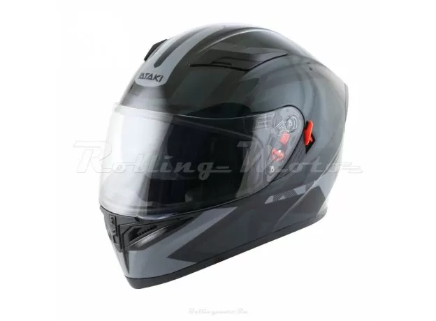 ATAKI Шлем JK316, Размер: L, Цвет: Route черный/серый глянцевый