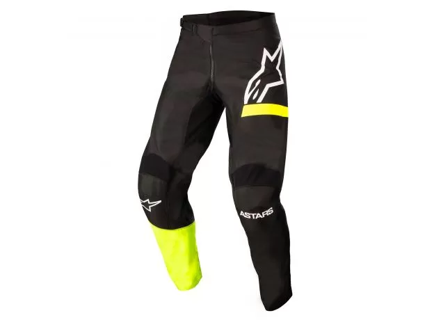 ALPINESTARS Кроссовые штаны FLUID, Размер: 34, Цвет: CHASER Black/Yellow Fluo