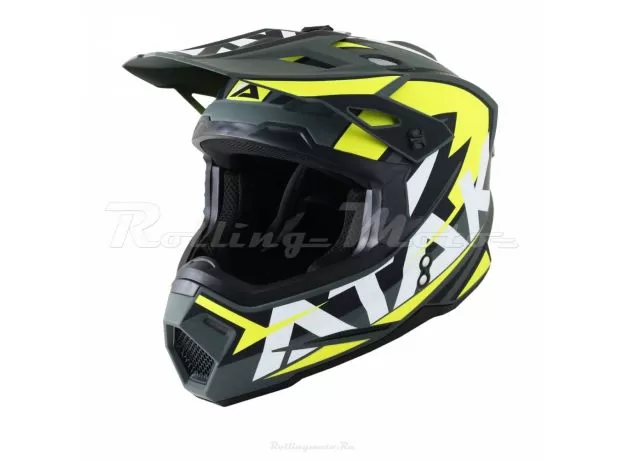 ATAKI Шлем JK801, Размер: S, Цвет: Rampage серый/желтый матовый