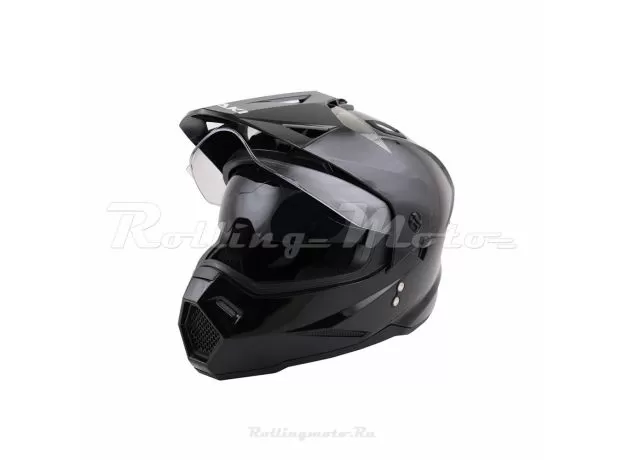 ATAKI Шлем JK802, Размер: L, Цвет: Solid черный глянцевый