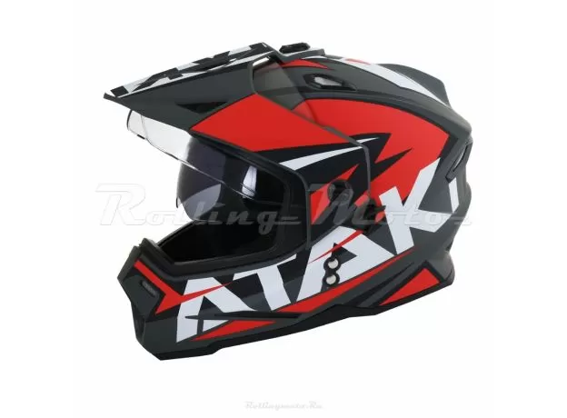 ATAKI Шлем JK802, Размер: L, Цвет: Rampage красный/серый матовый
