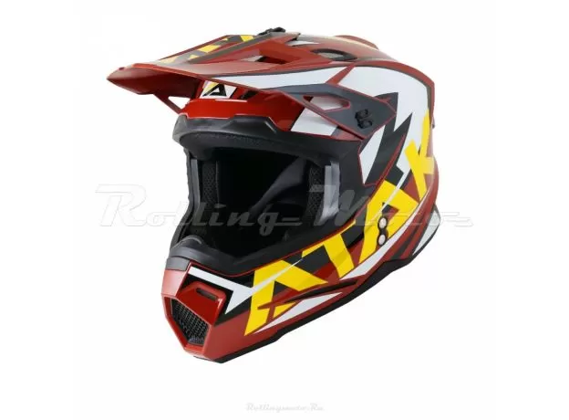 ATAKI Шлем JK801, Размер: L, Цвет: Rampage коричневый/желтый глянцевый