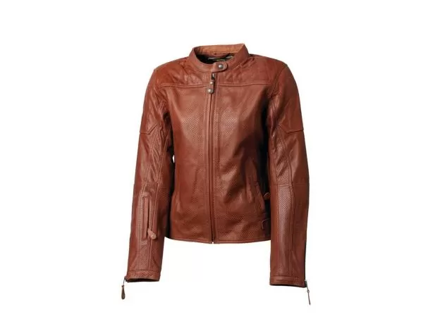 RSD Мотокуртка кожаная Trinity женская перф, Размер: L, Цвет: Brown
