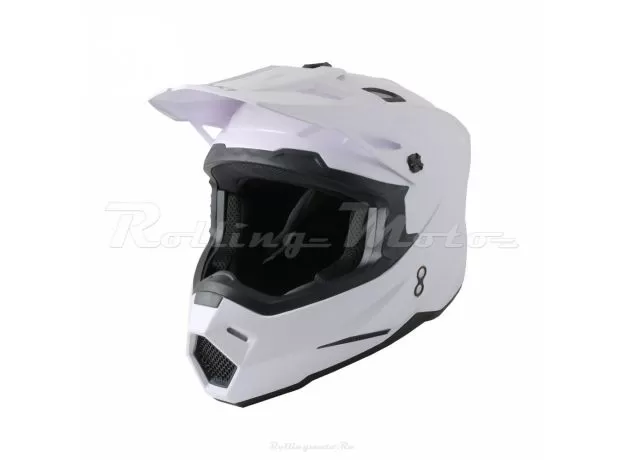 ATAKI Шлем JK801, Размер: S, Цвет: Solid белый глянцевый