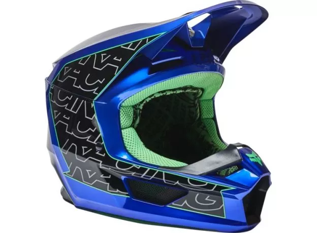 FOX Шлем V1, Размер: XL, Цвет: PERIL Blue 2022