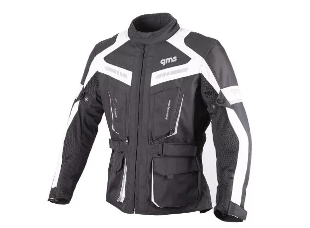 GMS Мотокуртка TRACK LIGHT, Размер: L, Цвет: black-white