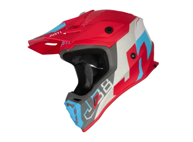 JUST1 Шлем J38, Размер: S, Цвет: KORNER BLUE RED