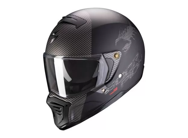 SCORPION Шлем EXO-HX1, Размер: L, Цвет: HOSTIUM Matt Black-Silver