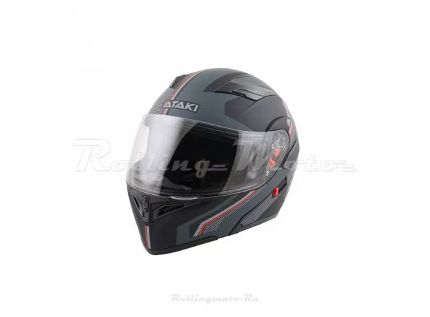 ATAKI Шлем JK902, Размер: L, Цвет: Shape черный/серый матовый