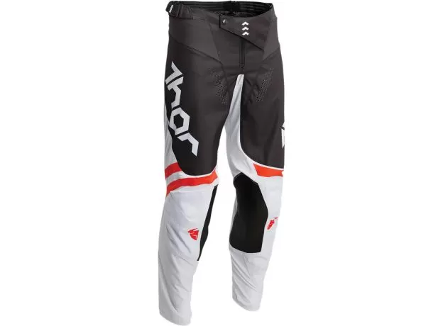 THOR Кроссовые штаны PULSE, Размер: 32, Цвет: CUBE LIGHT GRAY/RED ORANGE