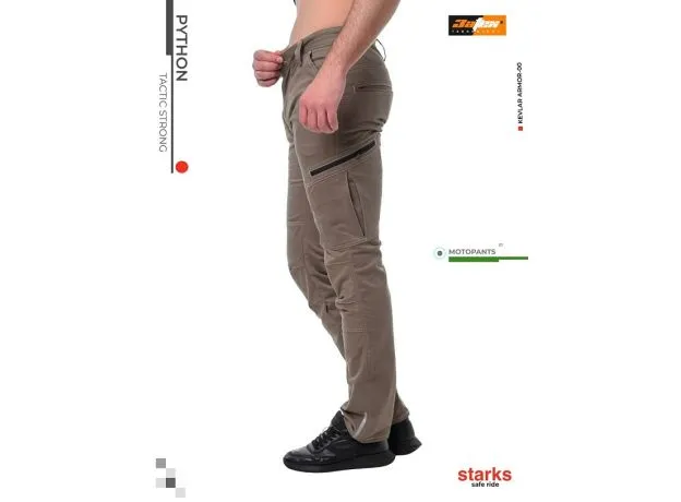 STARKS Мотоштаны PYTHON TACTIC NS, Размер: 31, Цвет: Бежевый