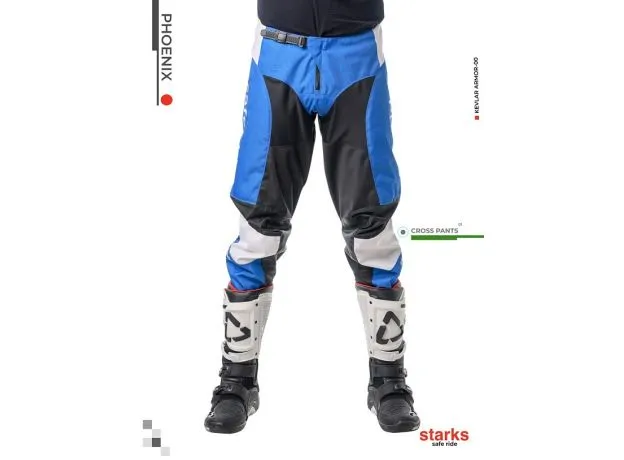 STARKS Кроссовые штаны PHOENIX, Размер: 36, Цвет: синий/черный