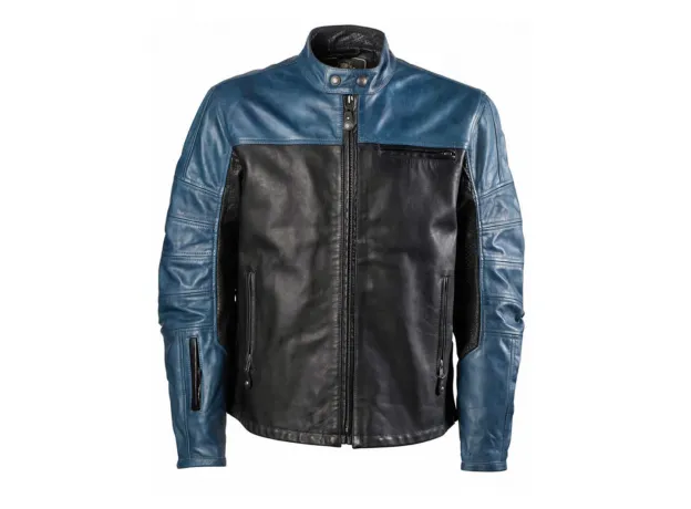 RSD Мотокуртка кожаная Ronin, Размер: S, Цвет: black/blue