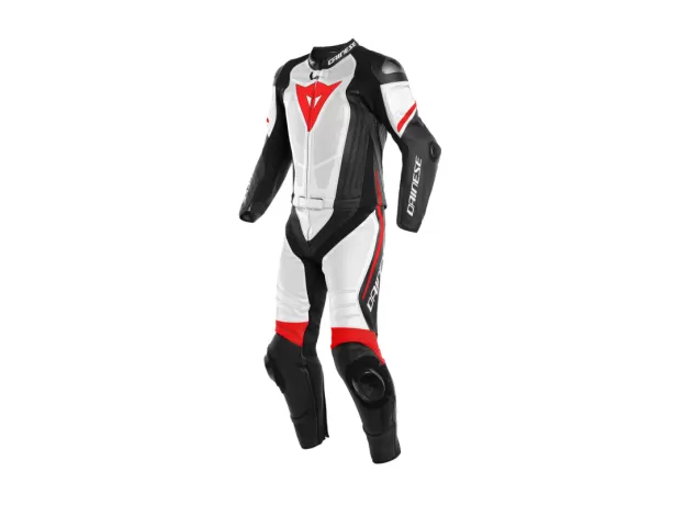DAINESE Мотокомбинезон LAGUNA SECA 4 2PCS PERF., Размер: 44, Цвет: Black-Matt/White/Fluo-Red