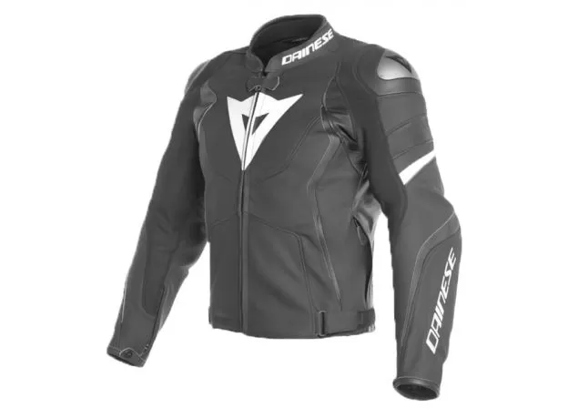 DAINESE Мотокуртка кожаная AVRO 4, Размер: 56, Цвет: black-matt/black-matt/white