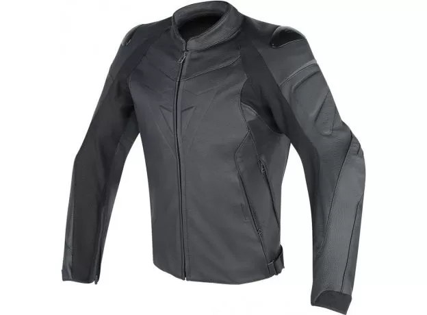 DAINESE Мотокуртка кожаная FIGHTER PERF., Размер: 54, Цвет: Black/Blaсk