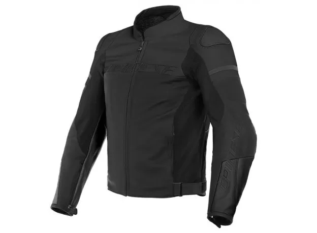 DAINESE Мотокуртка кожаная AGILE, Размер: 52, Цвет: Black-Matt/Black-Matt/Black-Matt