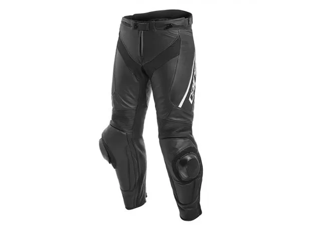 DAINESE Мотоштаны кожаные DELTA 3, Размер: 48 удлиненные, Цвет: Black/Black/White