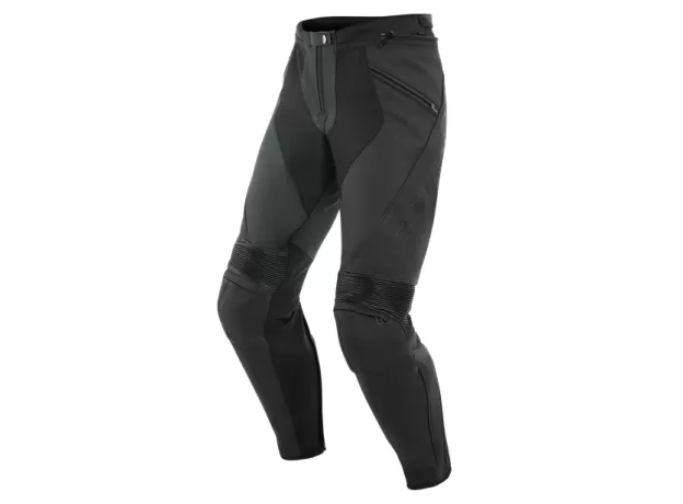 DAINESE Мотоштаны кожаные PONY 3, Размер: 52, Цвет: BLACK MATT