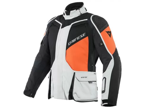 DAINESE Мотокуртка D-EXPLORER 2 GORE-TEX, Размер: 48, Цвет: Glacier-Gray/Orange/Black