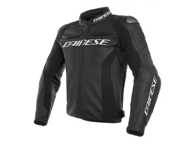 DAINESE Мотокуртка кожаная RACING 3 PERF, Размер: 48, Цвет: Black/Black/Black