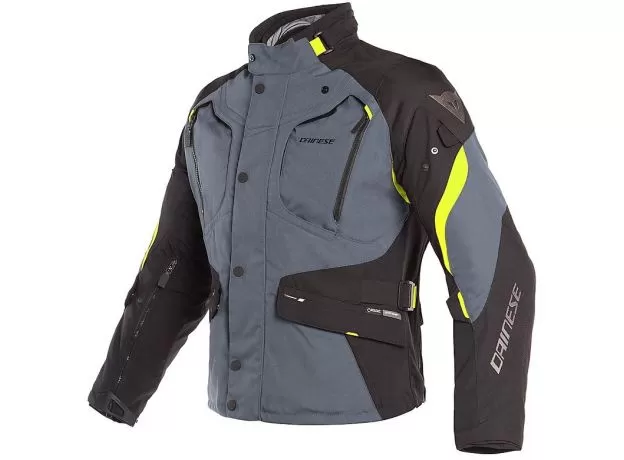 DAINESE Мотокуртка DOLOMITI GORE-TEX, Размер: 58, Цвет: ebony/black/ fluo-yellow