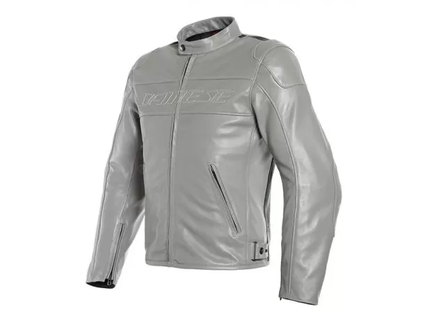 DAINESE Мотокуртка кожаная BARDO, Размер: 50, Цвет: Light Grey