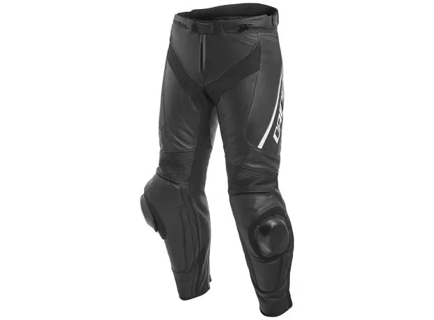 DAINESE Мотоштаны кожаные DELTA 3, Размер: 52, Цвет: Black/Black/White