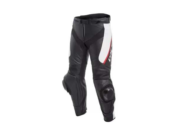 DAINESE Мотоштаны кожаные DELTA 3, Размер: 44, Цвет: Blасk/White/Red