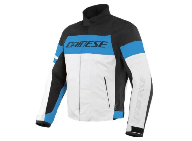 DAINESE Мотокуртка SAETTA D-DRY, Размер: 56, Цвет: White/Performance-Blue/Black