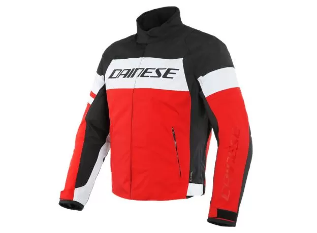 DAINESE Мотокуртка SAETTA D-DRY, Размер: 48, Цвет: White/Lava-Red/Black