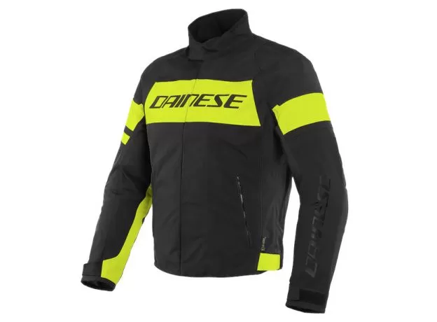 DAINESE Мотокуртка SAETTA D-DRY, Размер: 54, Цвет: Black/Fluo-Yellow/Black
