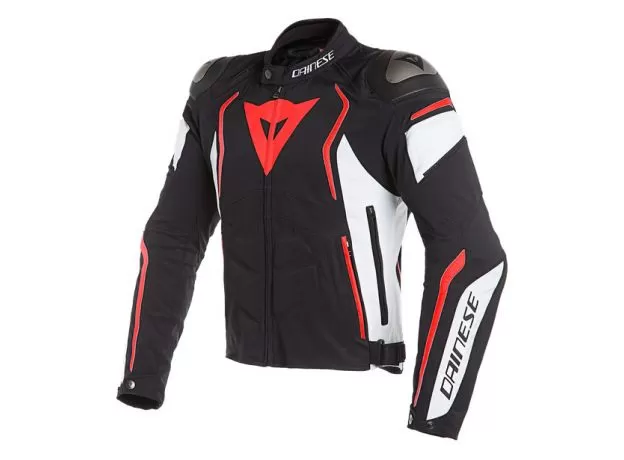 DAINESE Мотокуртка DYNO, Размер: 52, Цвет: Black/White/Fluo-Red
