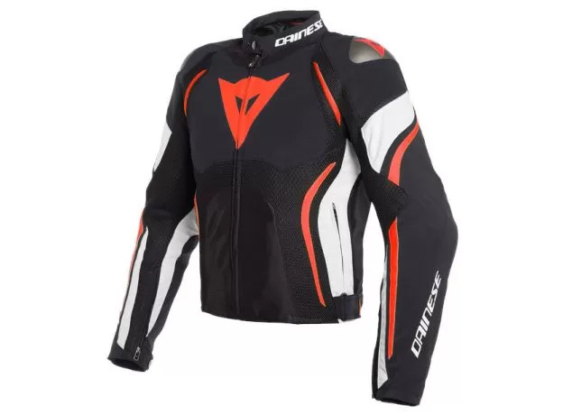 DAINESE Мотокуртка ESTREMA AIR, Размер: 54, Цвет: Black/White/Fluo-Red
