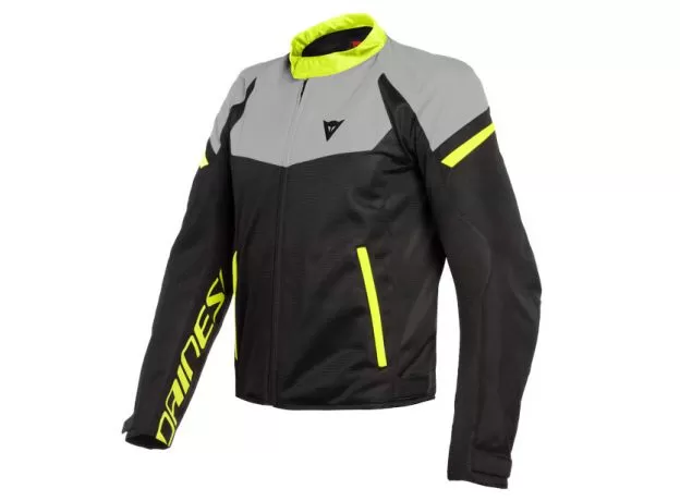 DAINESE Мотокуртка BORA AIR, Размер: 48, Цвет: black/magnesio-matt/fluo-yellow
