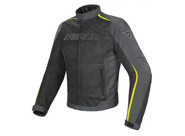 DAINESE Мотокуртка HYDRA FLUX D-DRY, Размер: 50, Цвет: Black/Dark-Gull-Gray/Fluo-Yellow