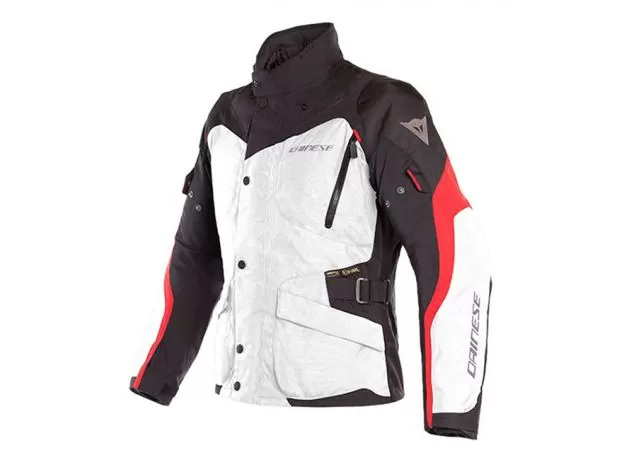 DAINESE Мотокуртка TEMPEST 2 D-DRY, Размер: 60, Цвет: light gray/black/tour red