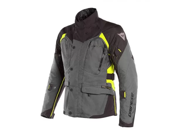 DAINESE Мотокуртка X-TOURER D-DRY, Размер: 56, Цвет: ebony/black/ fluo-yellow