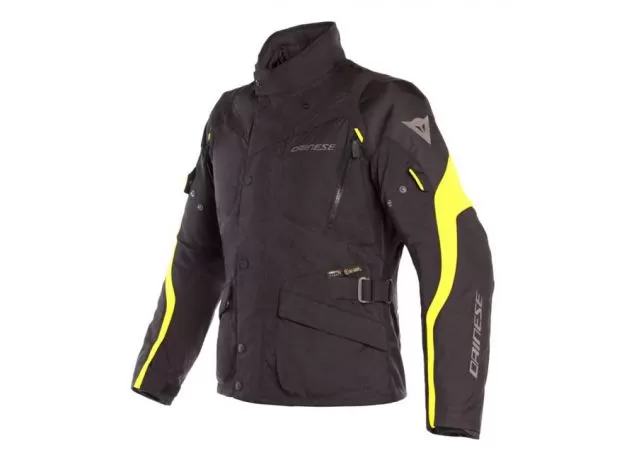DAINESE Мотокуртка TEMPEST 2 D-DRY, Размер: 58, Цвет: Black/Black/Fluo-Yellow